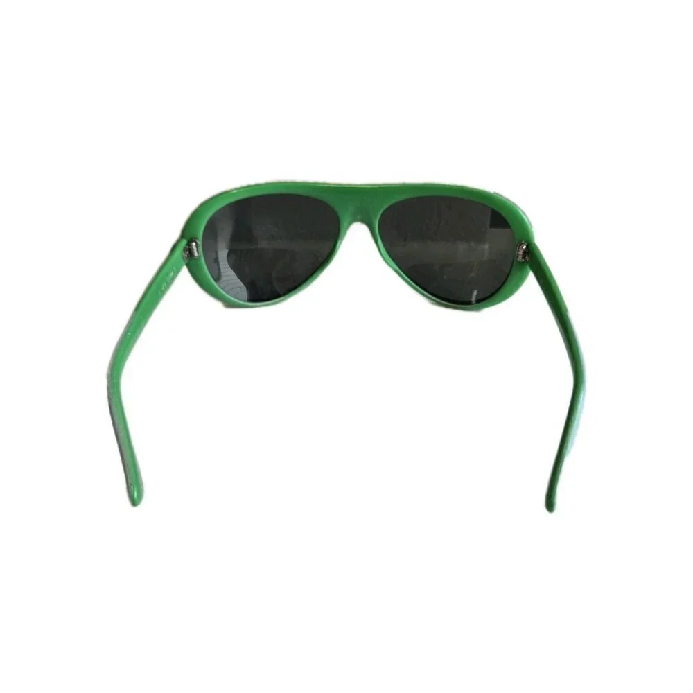 Vtg Retro 70s Vtg I Ski Japan Green Vail Jr Mirrored Aviator Youth Sunglasses